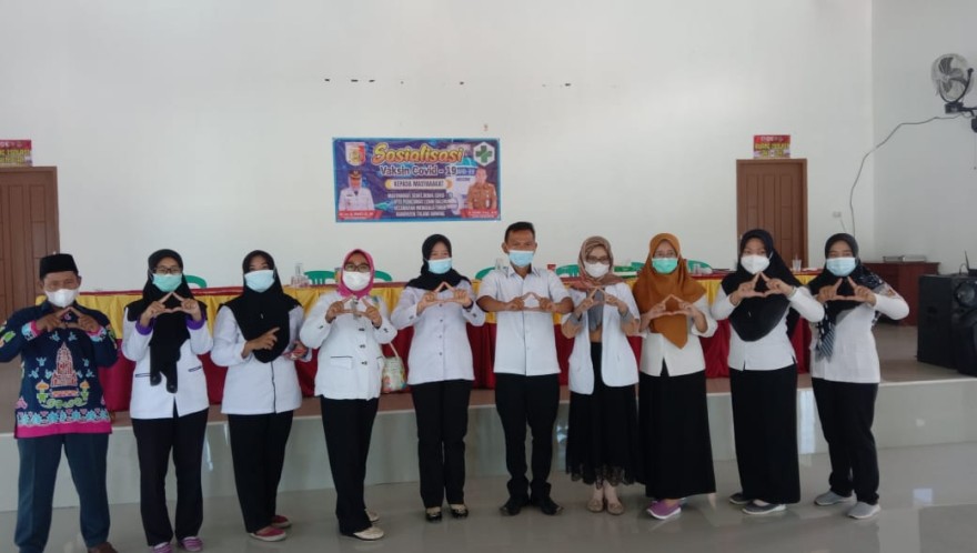 UPTD Puskesmas Lebuh Dalem adakan Sosialisasi Vaksin Covid-19 Di Kampung Menggala.