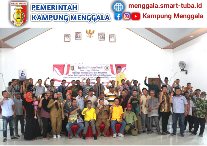 Anggota DPRD H. ISMET RONI, S.H.,M.H Gelar Sosialisasi PERDA di Kampung Menggala
